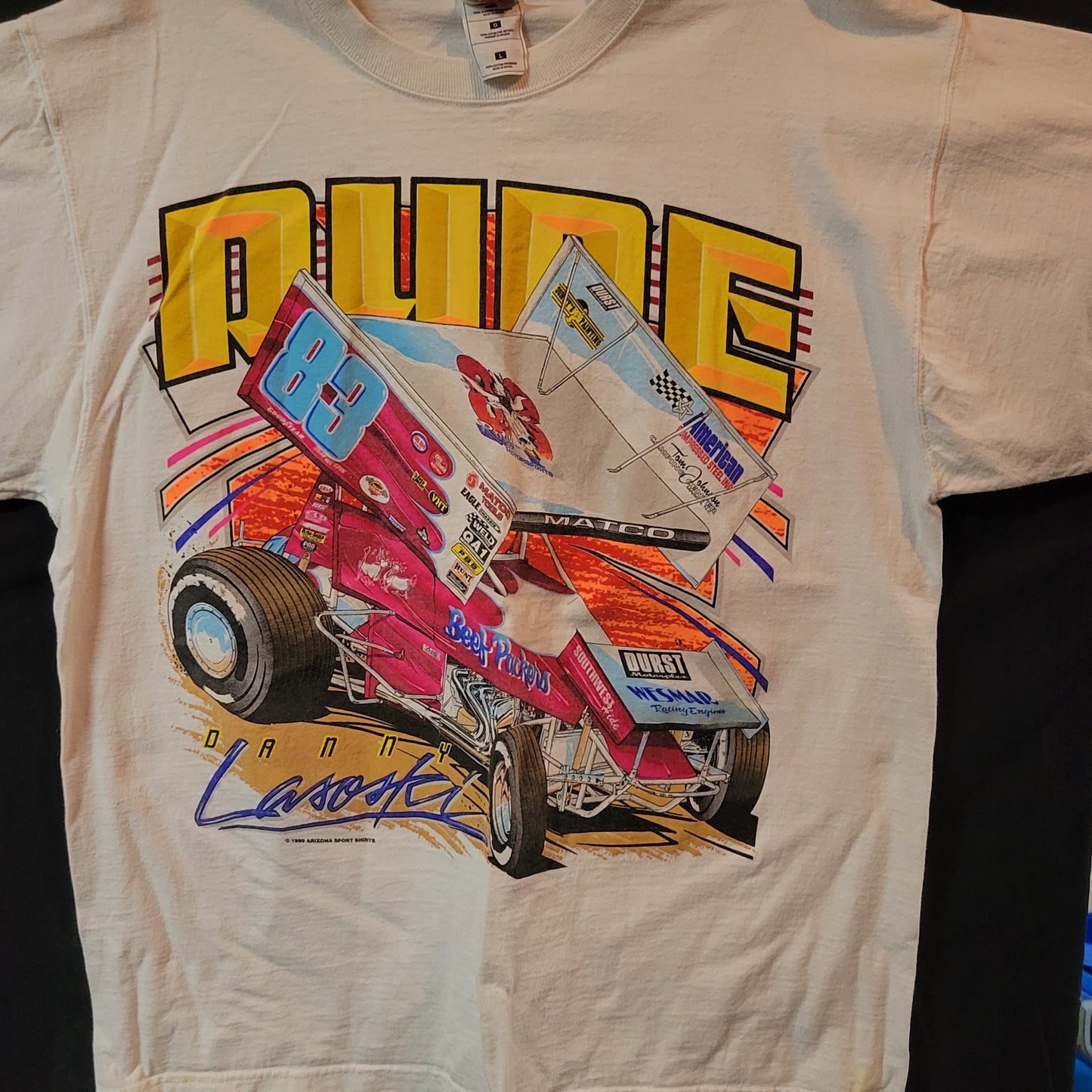 Vintage Short-Sleeved Danny Lasoski 1998 Knoxville Nationals T-Shirt