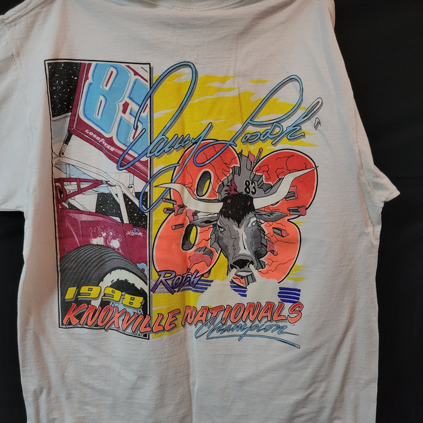 Vintage Short-Sleeved Danny Lasoski 1998 Knoxville Nationals T-Shirt