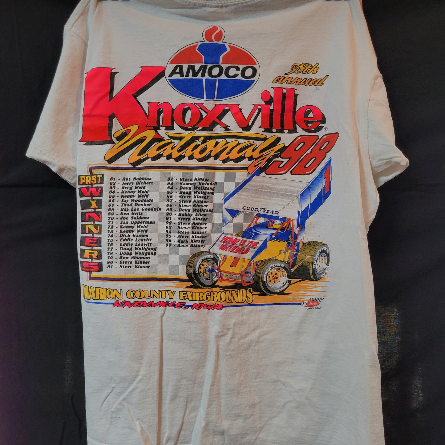 Vintage Short-Sleeved 1998 Knoxville Nationals T-Shirt