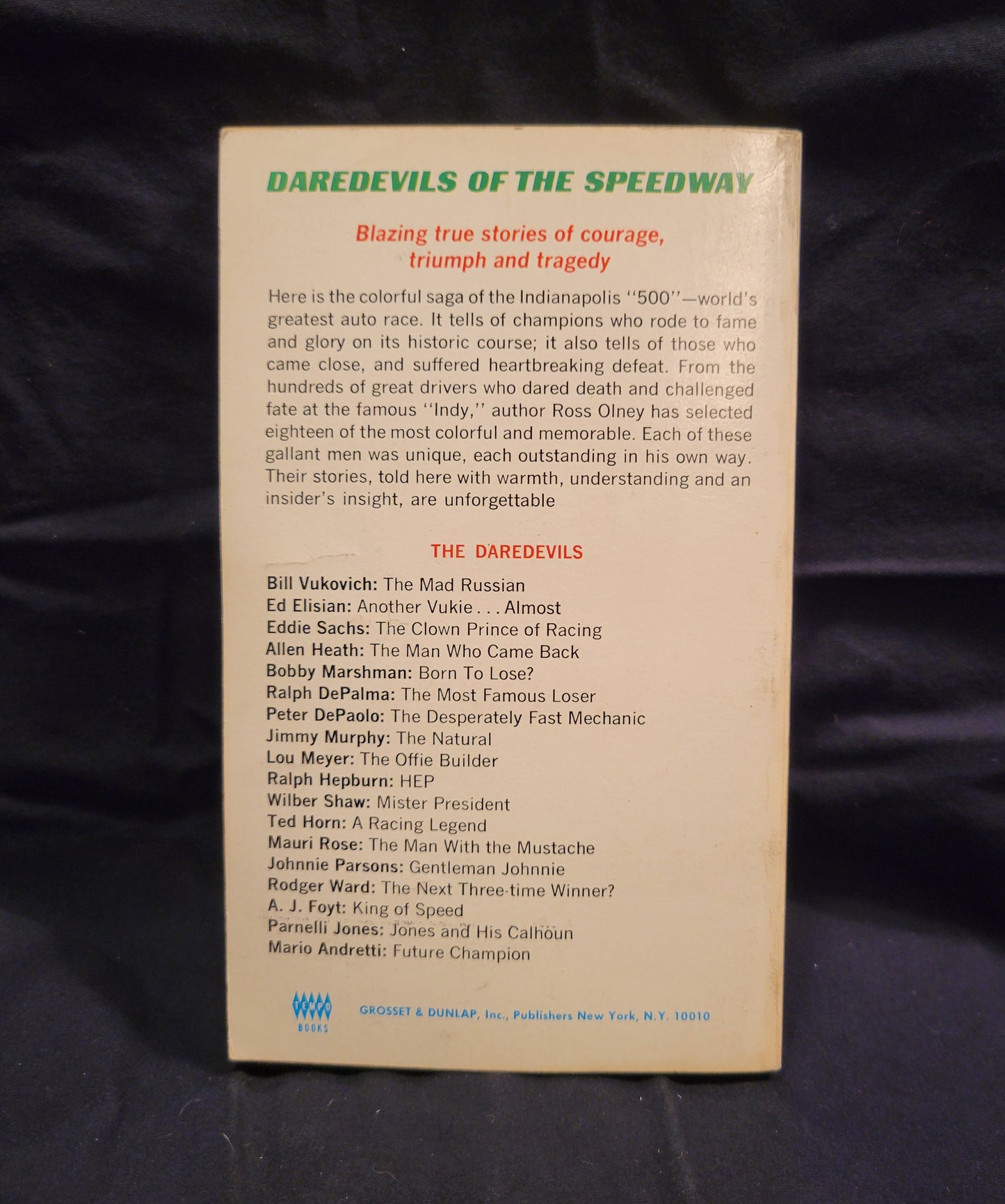 Daredevils of the Speedway Paperback Book