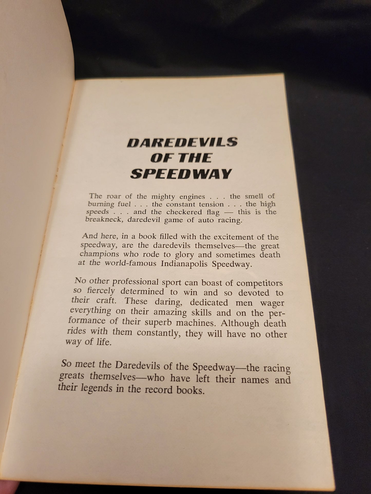 Daredevils of the Speedway Paperback Book