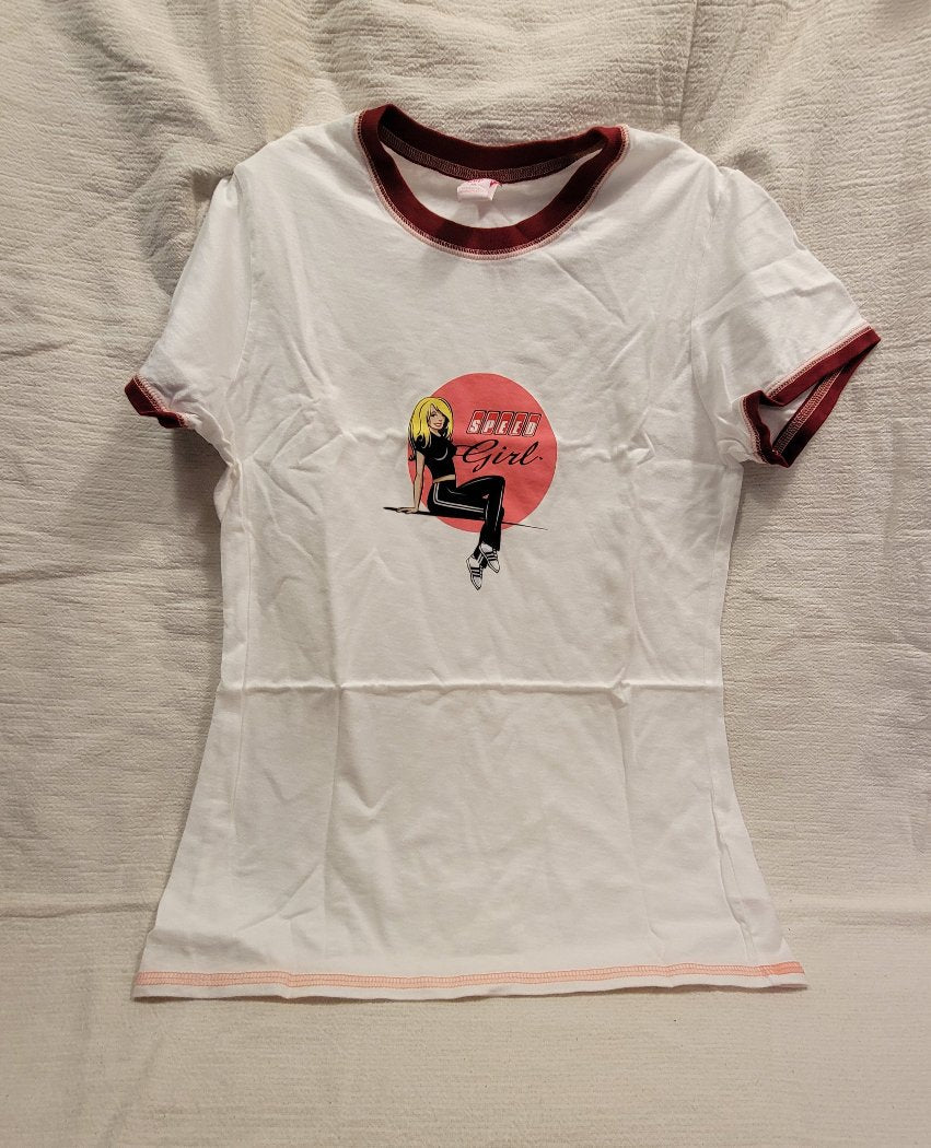 SPEED TV Racing SPEED Girl ringer t-shirt for sale by 4 Left Turns.
