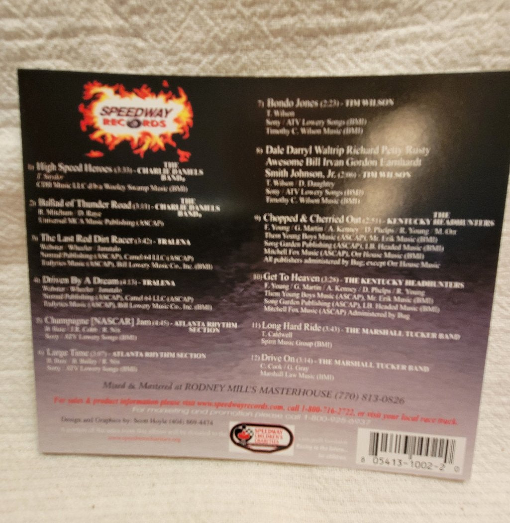 Vintage racing themed CD for sale by 4 Left Turns.