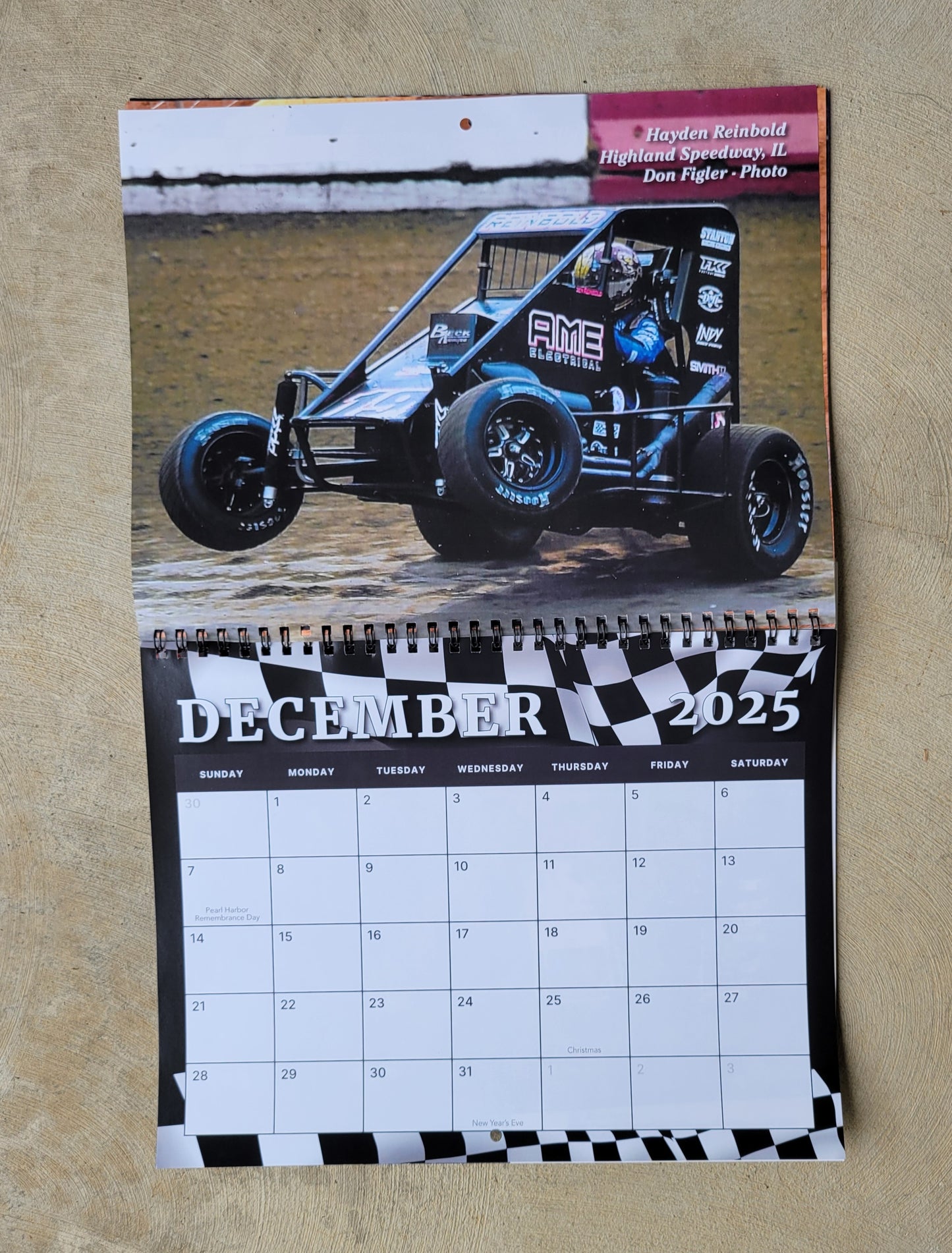 Don Figler's 2025 Midget Racing Calendar