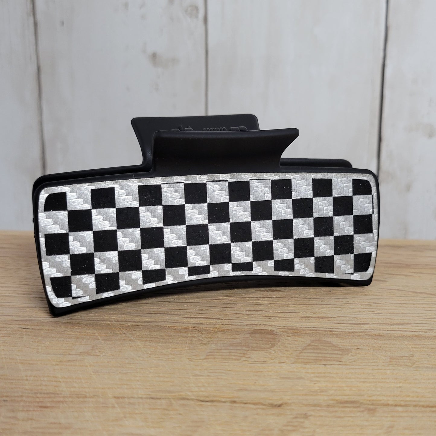 Checkered Hair Claw Clip