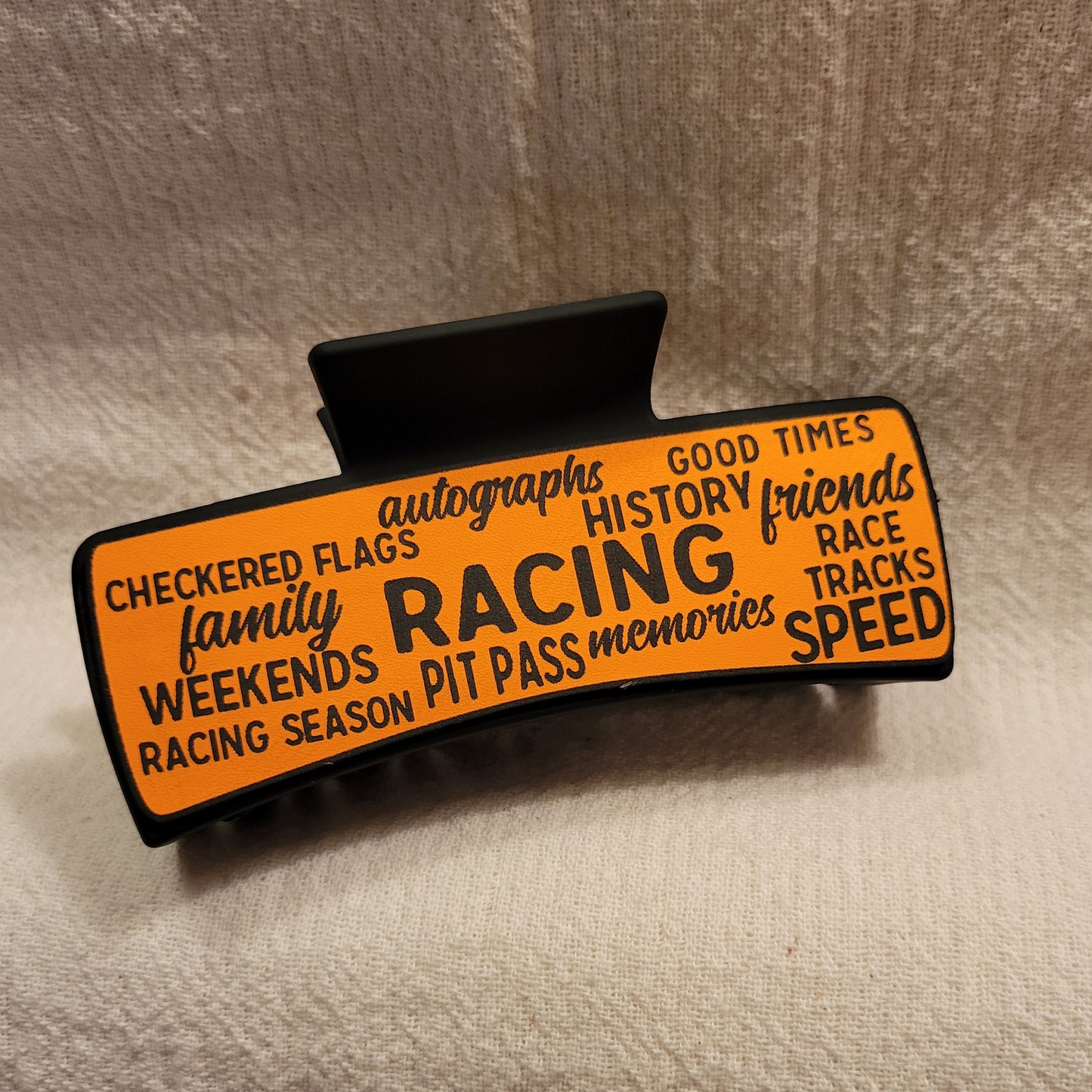 Race Words Hair Claw Clip