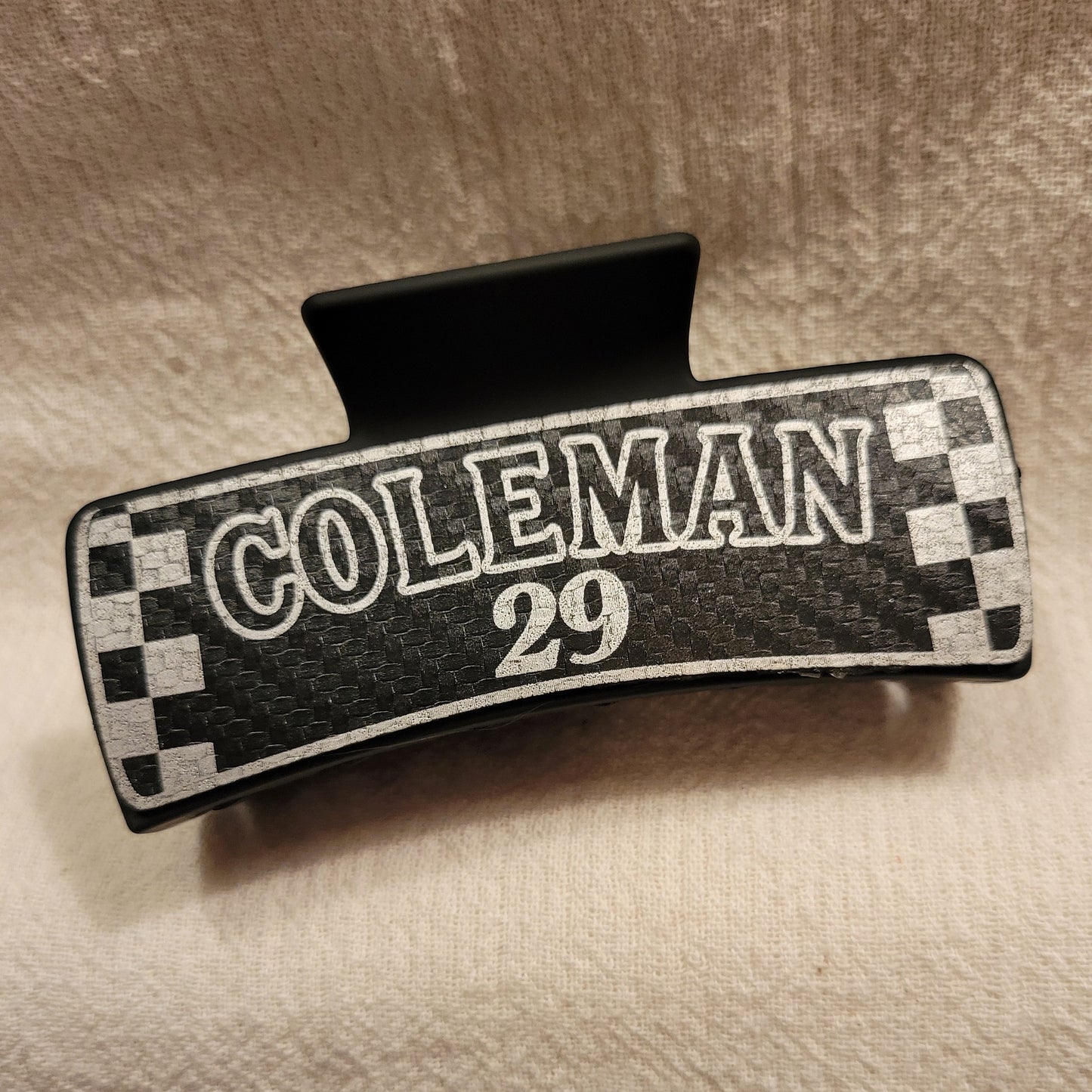 Custom Race Team Hair Claw Clip
