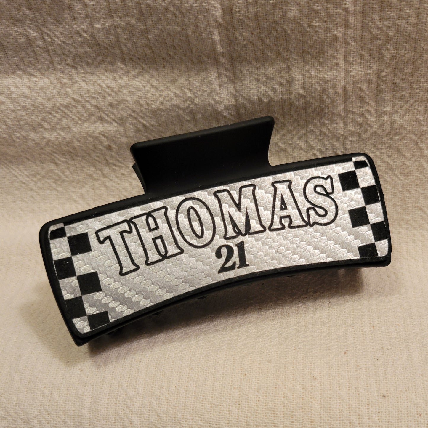 Custom Race Team Hair Claw Clip