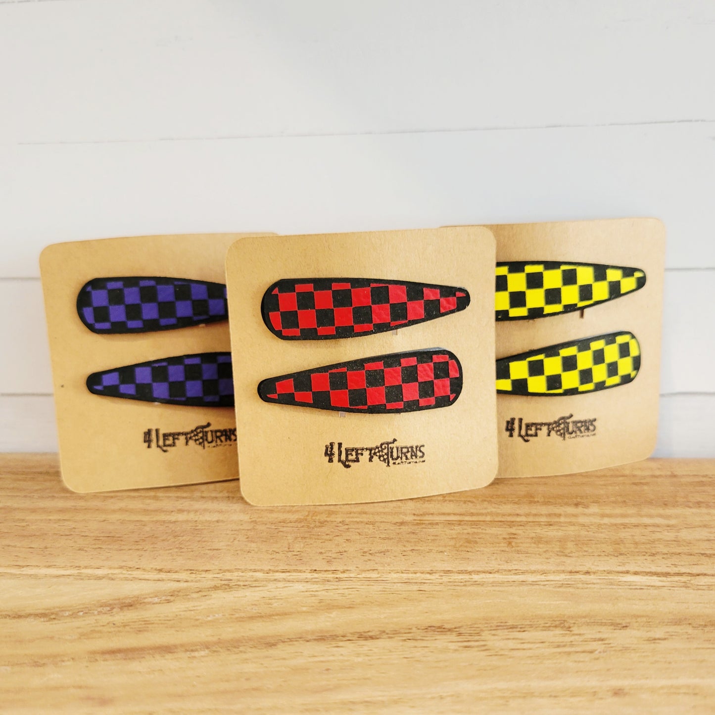 Checkered Barrettes