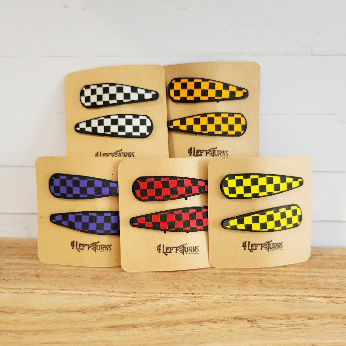 Checkered Barrettes