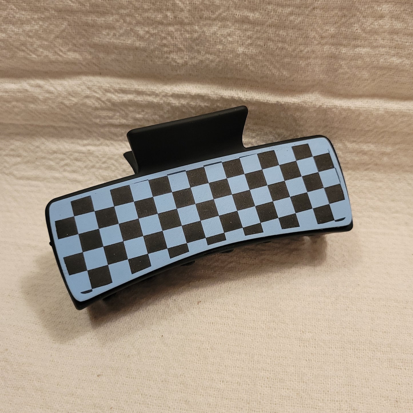Checkered Hair Claw Clip