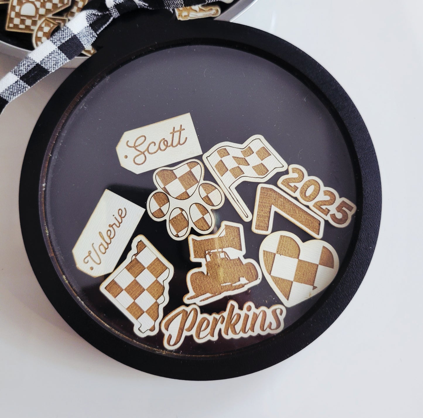 Additional Drop-in Charms for Customized Racing Christmas Ornament