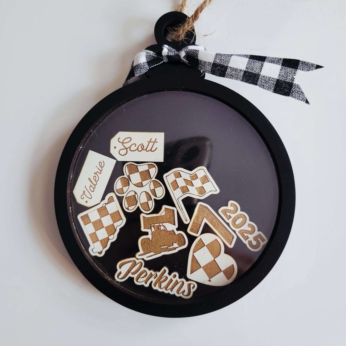 Additional Drop-in Charms for Customized Racing Christmas Ornament