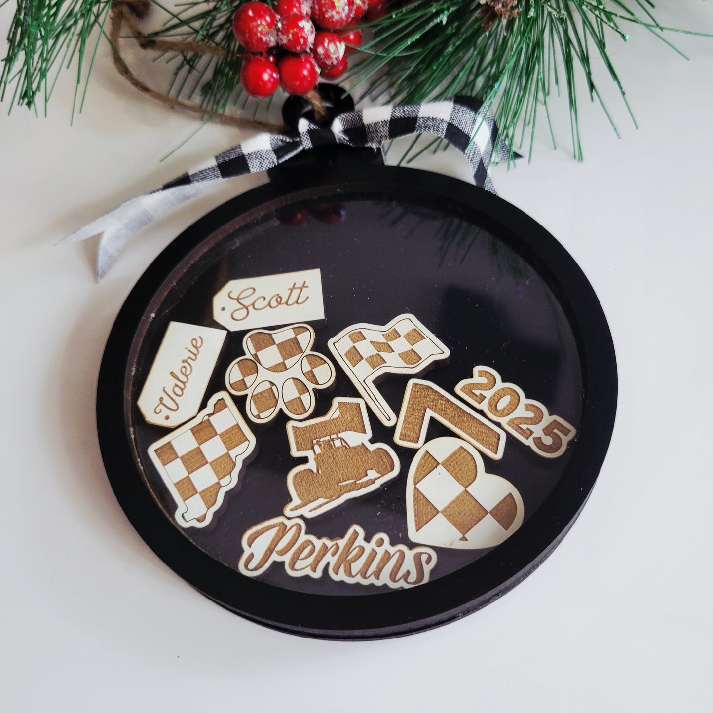 Additional Drop-in Charms for Customized Racing Christmas Ornament