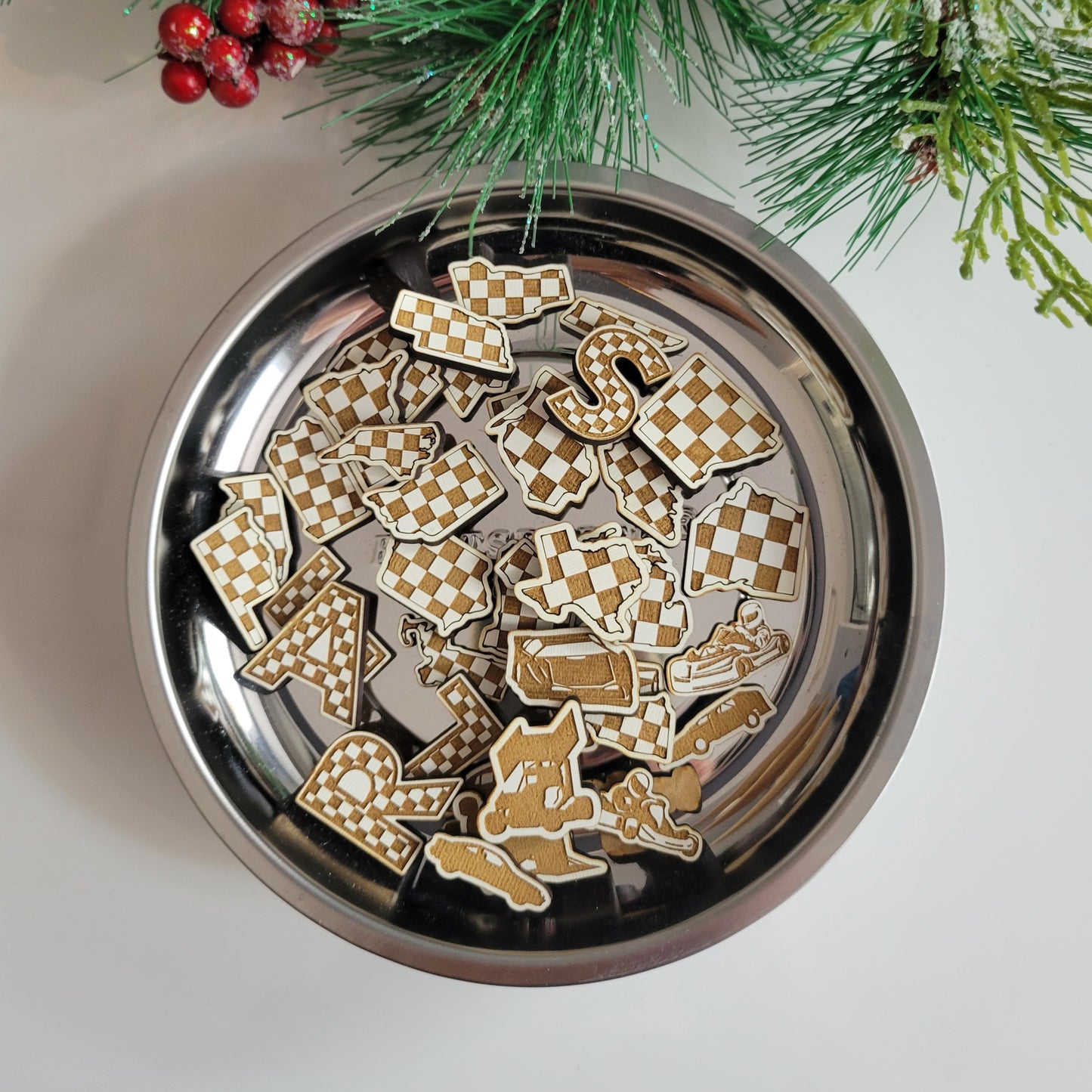 Additional Drop-in Charms for Customized Racing Christmas Ornament