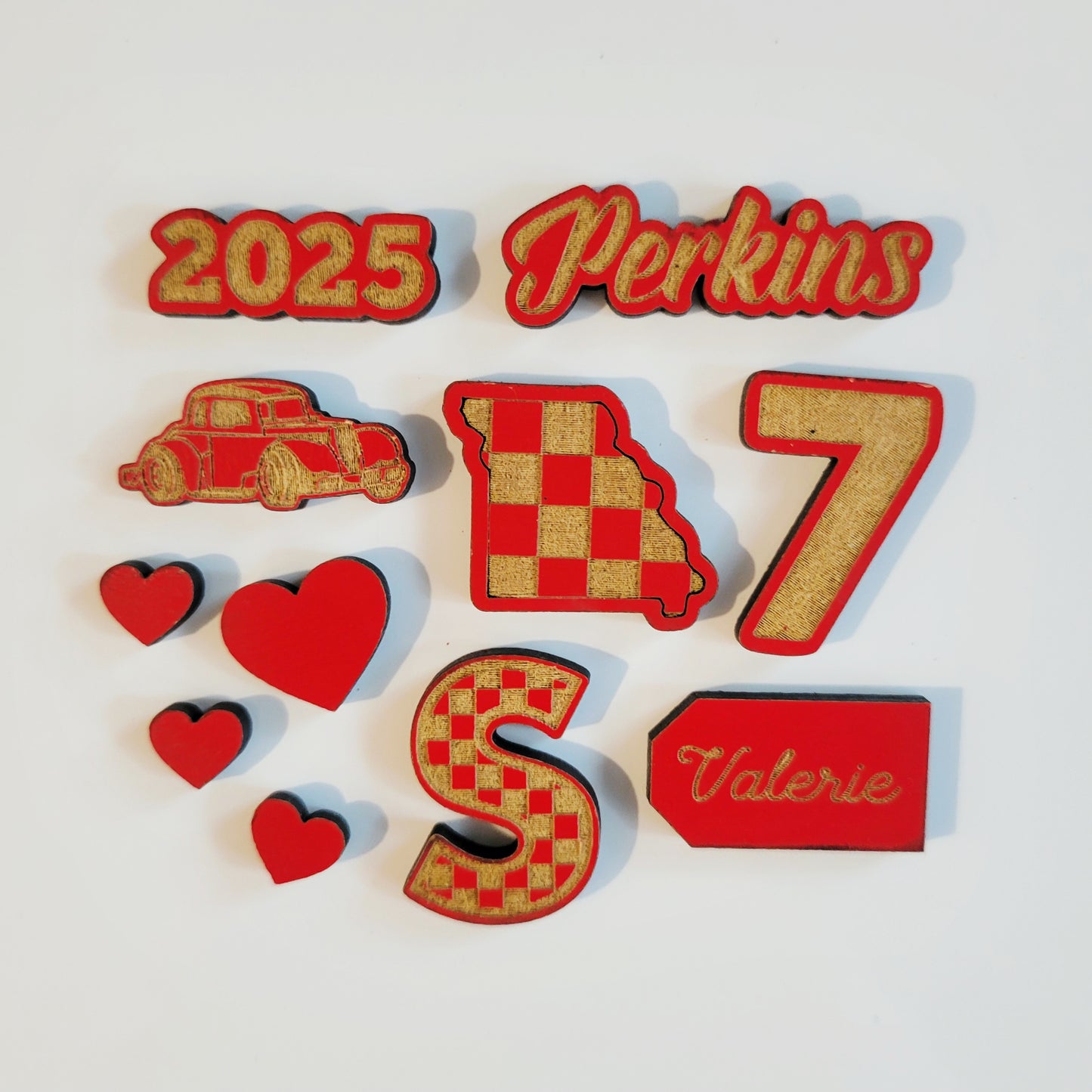 Additional Drop-in Charms for Customized Racing Christmas Ornament