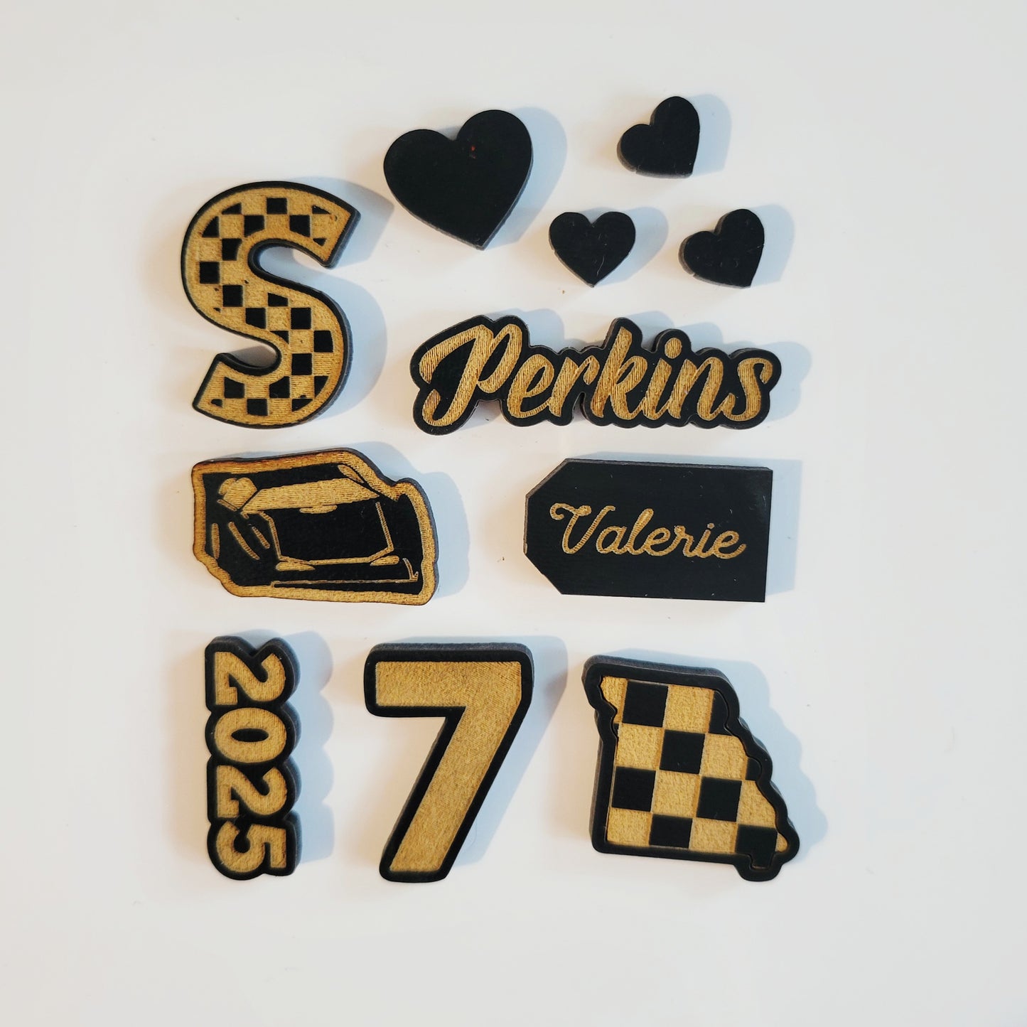 Additional Drop-in Charms for Customized Racing Christmas Ornament