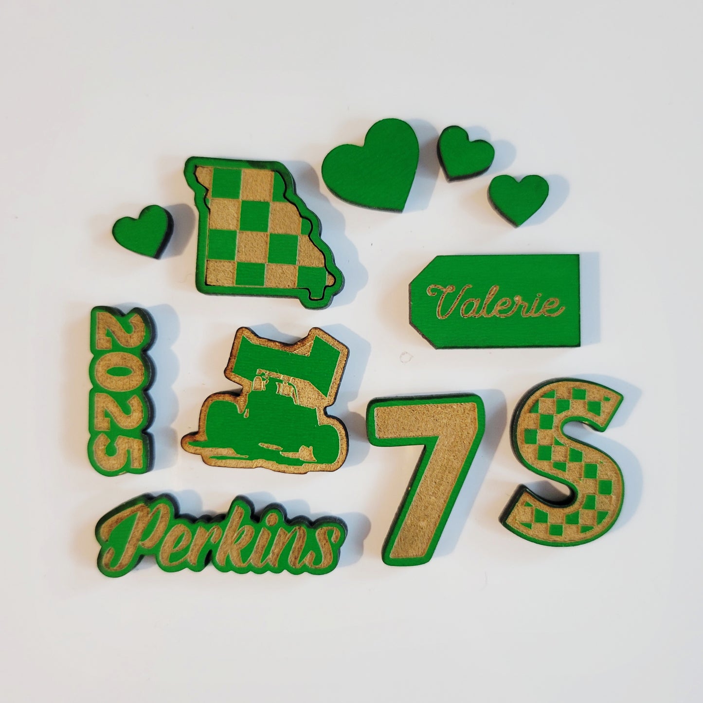 Additional Drop-in Charms for Customized Racing Christmas Ornament