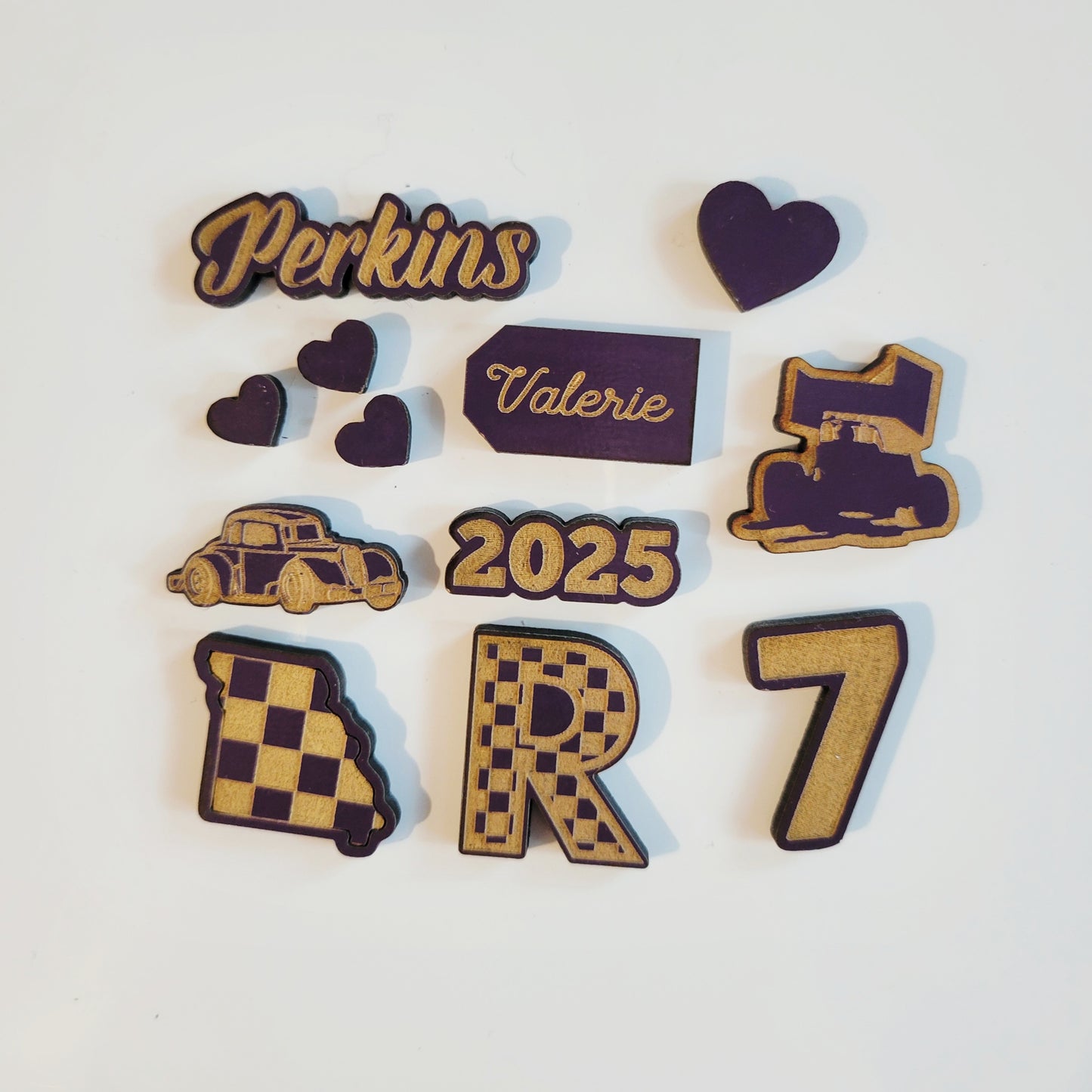 Additional Drop-in Charms for Customized Racing Christmas Ornament