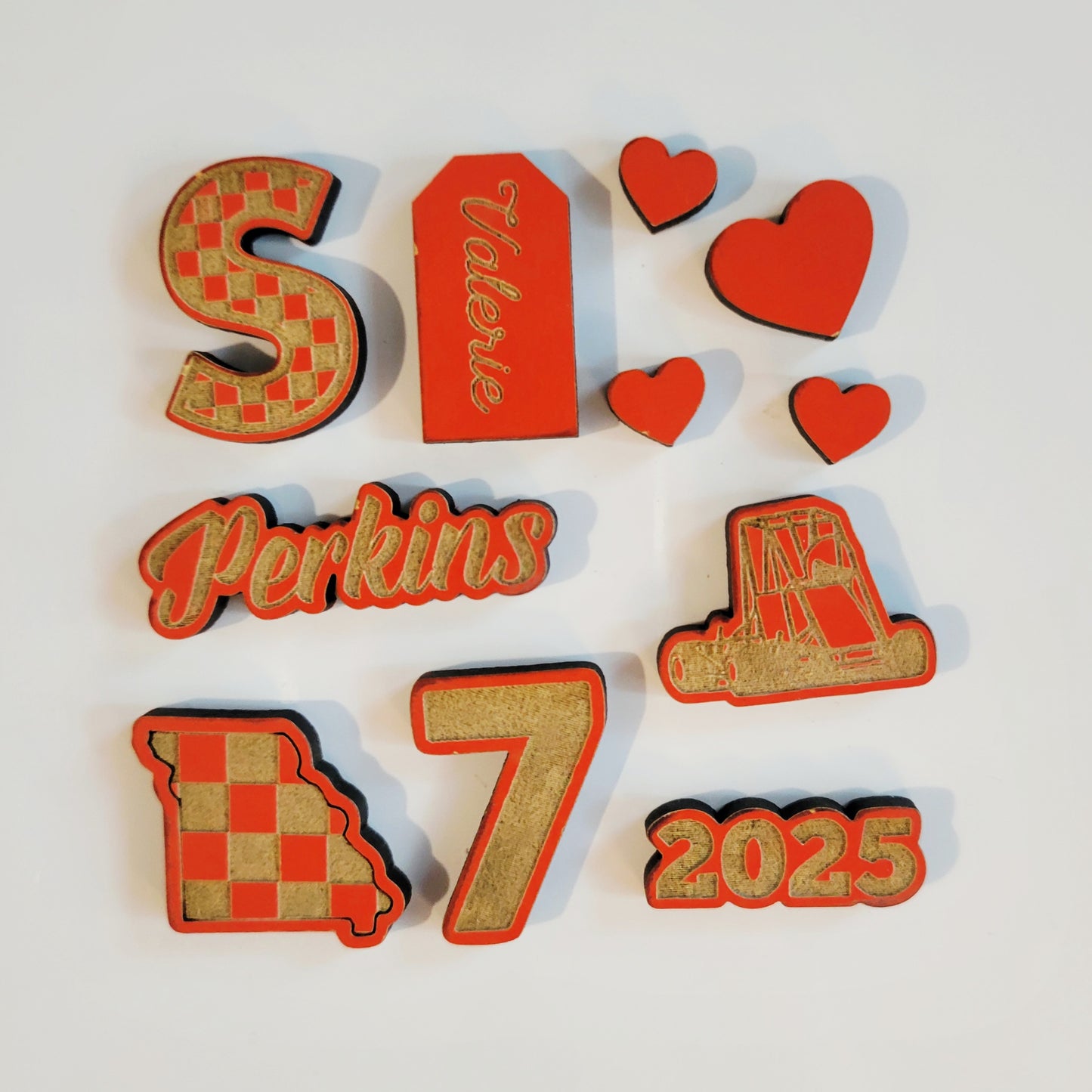Additional Drop-in Charms for Customized Racing Christmas Ornament
