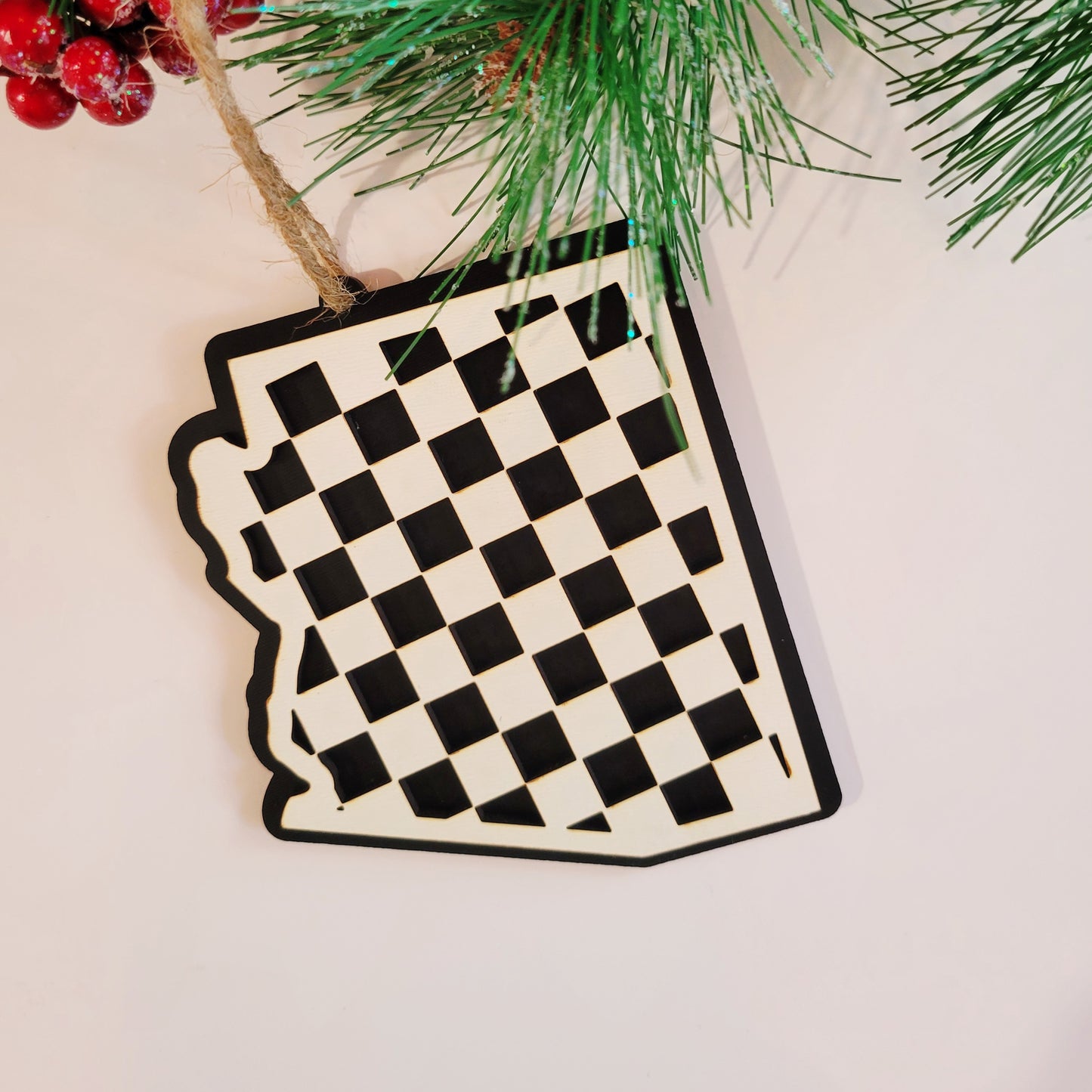 Checkered State Ornaments -All Fifty States