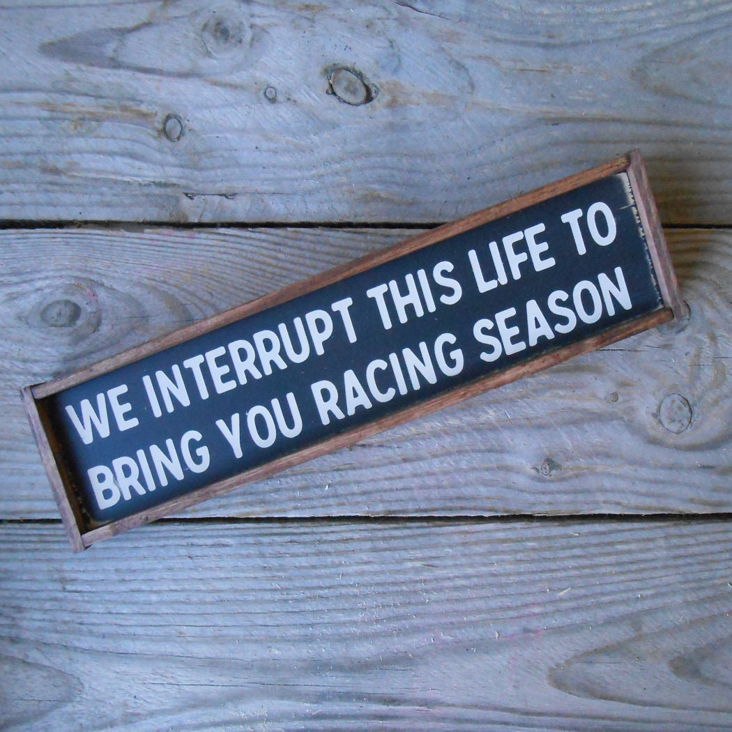 We Interrupt this Life Small Wood Sign