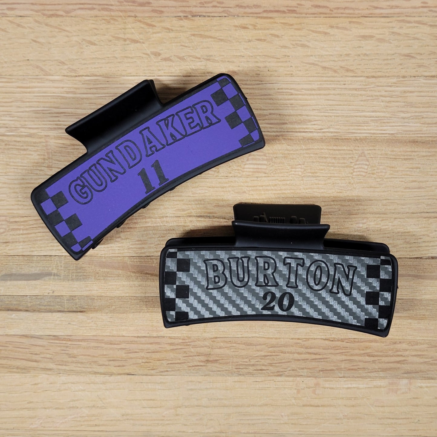 Custom Race Team Hair Claw Clip