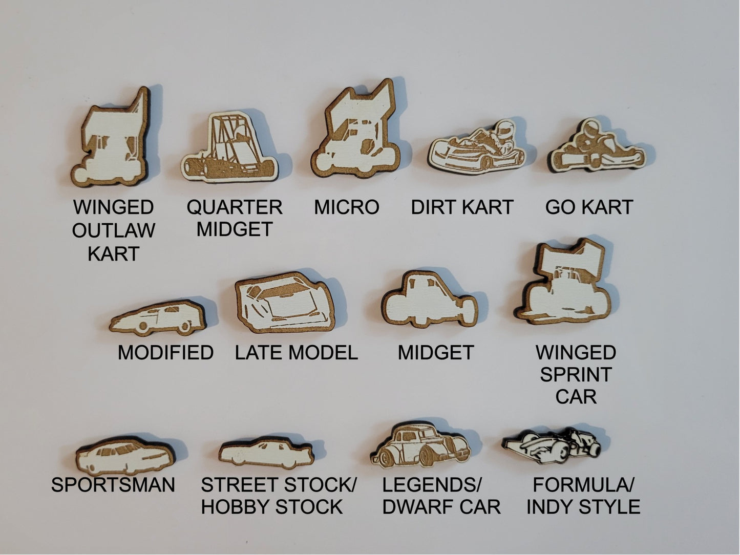Additional Drop-in Charms for Customized Racing Christmas Ornament