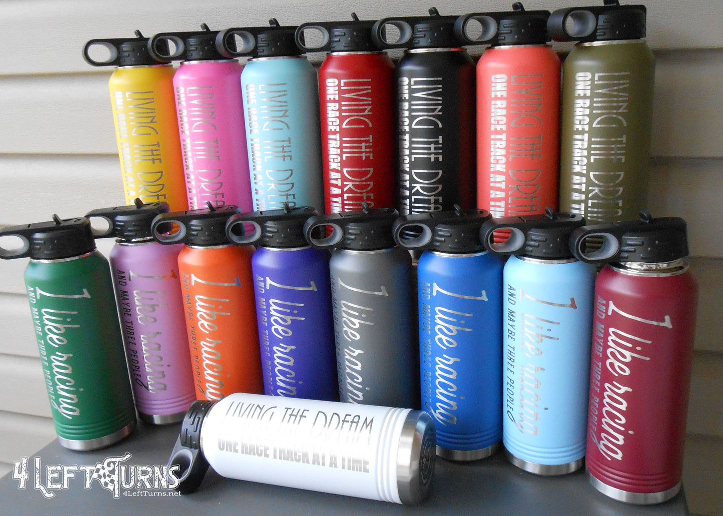 Engraved Racing Quotes 32 oz. Water Bottle