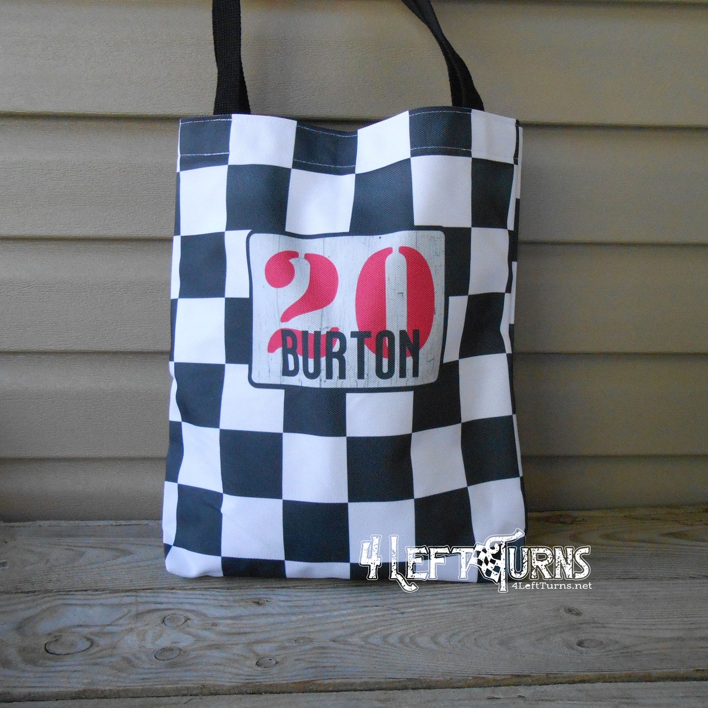 Custom Personalized Left Turns Racing Tote Bag