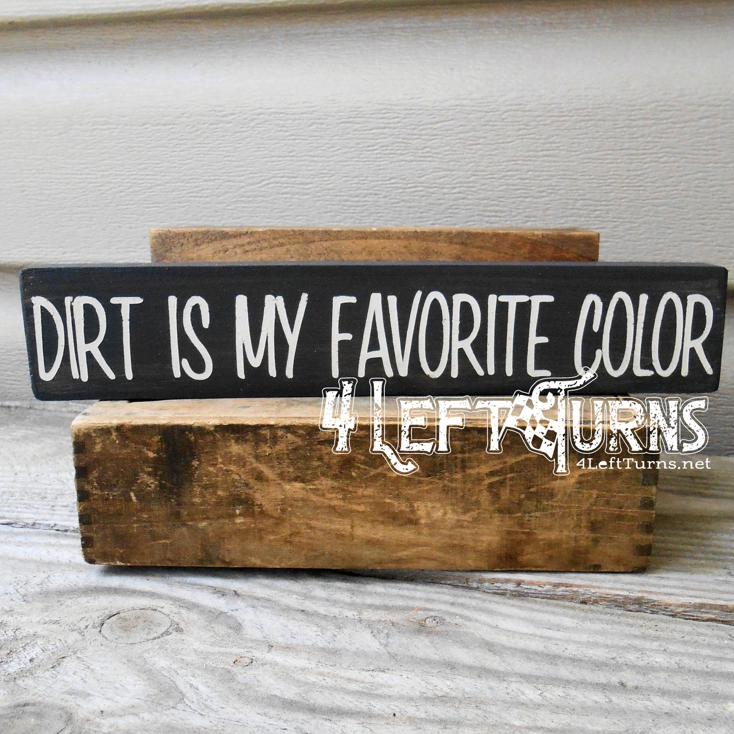 Tiny Wood Block Racing Signs