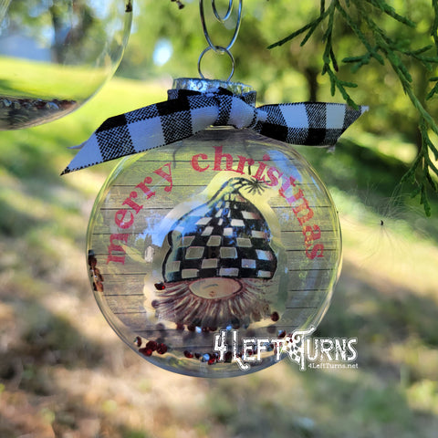 Checkers the Gnome Floating Christmas Ornament
