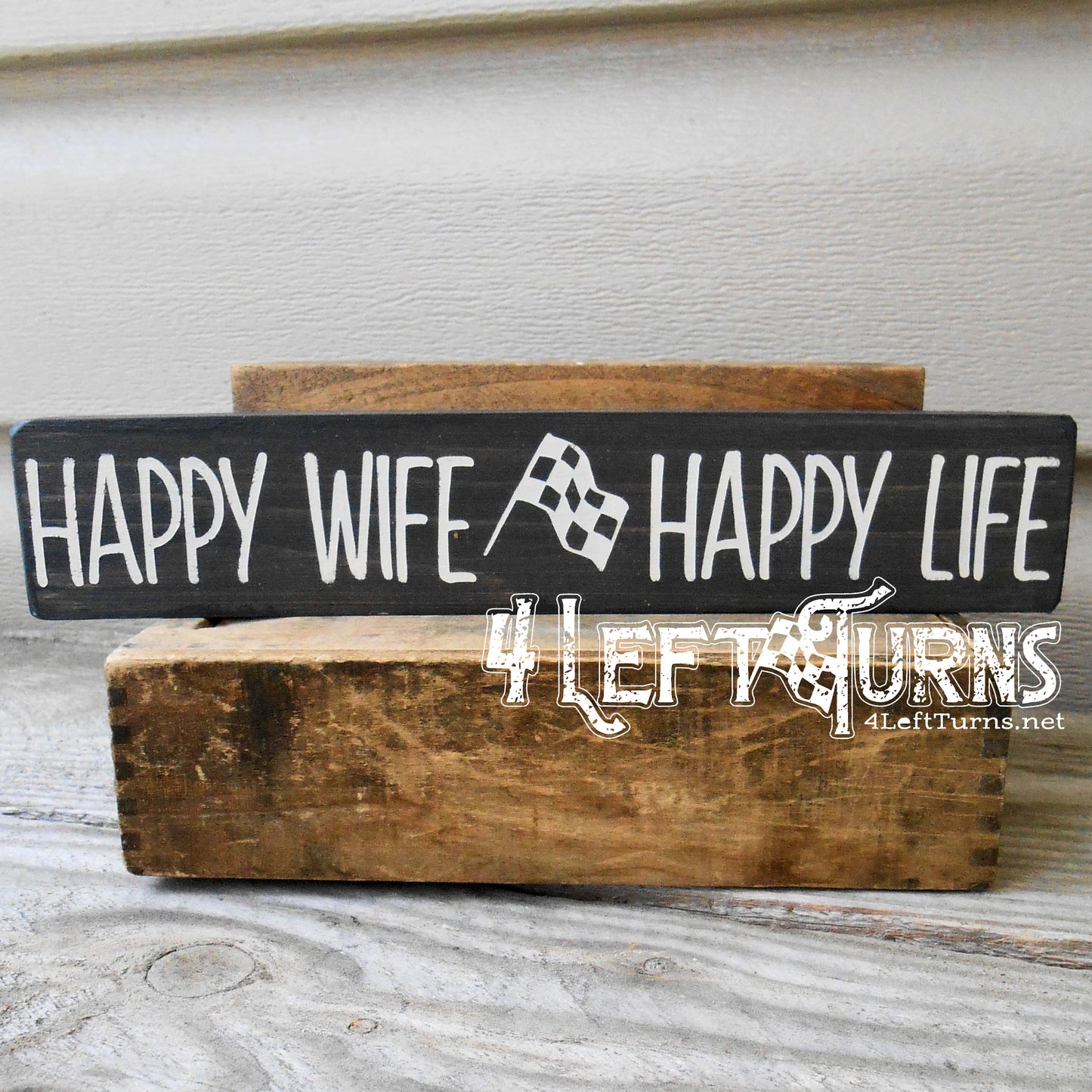 Tiny Wood Block Racing Signs