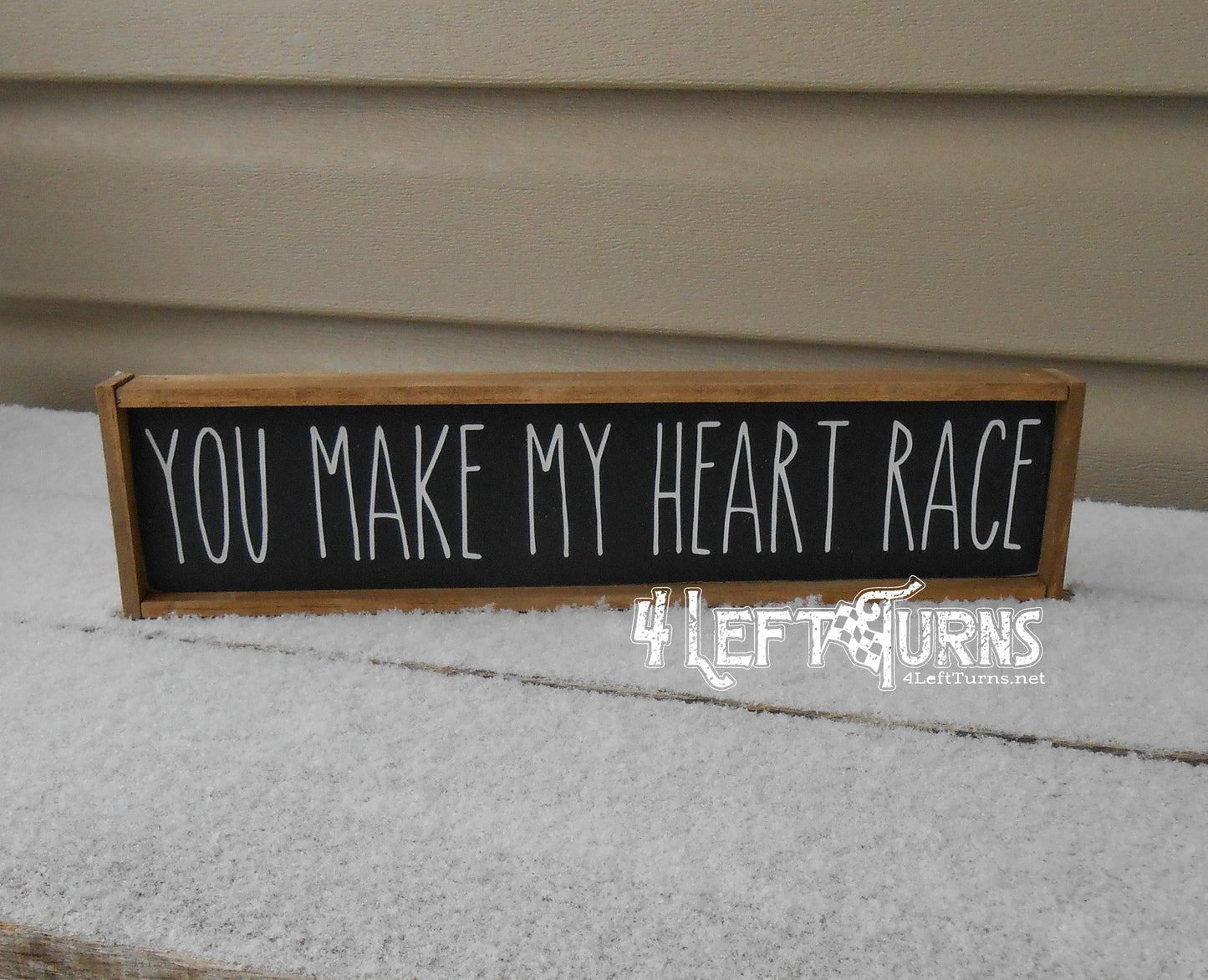 You Make My Heart Race Mini Wood Sign