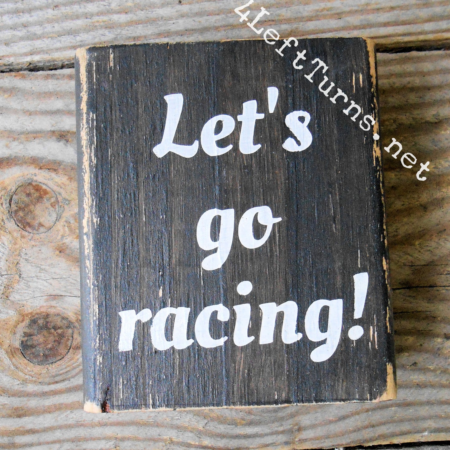 Race Car Silhouette Checkered Flag Checkered Heart Paw Print Wood Block Signs