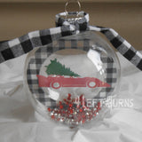 Race Cars and Christmas Trees Ornament