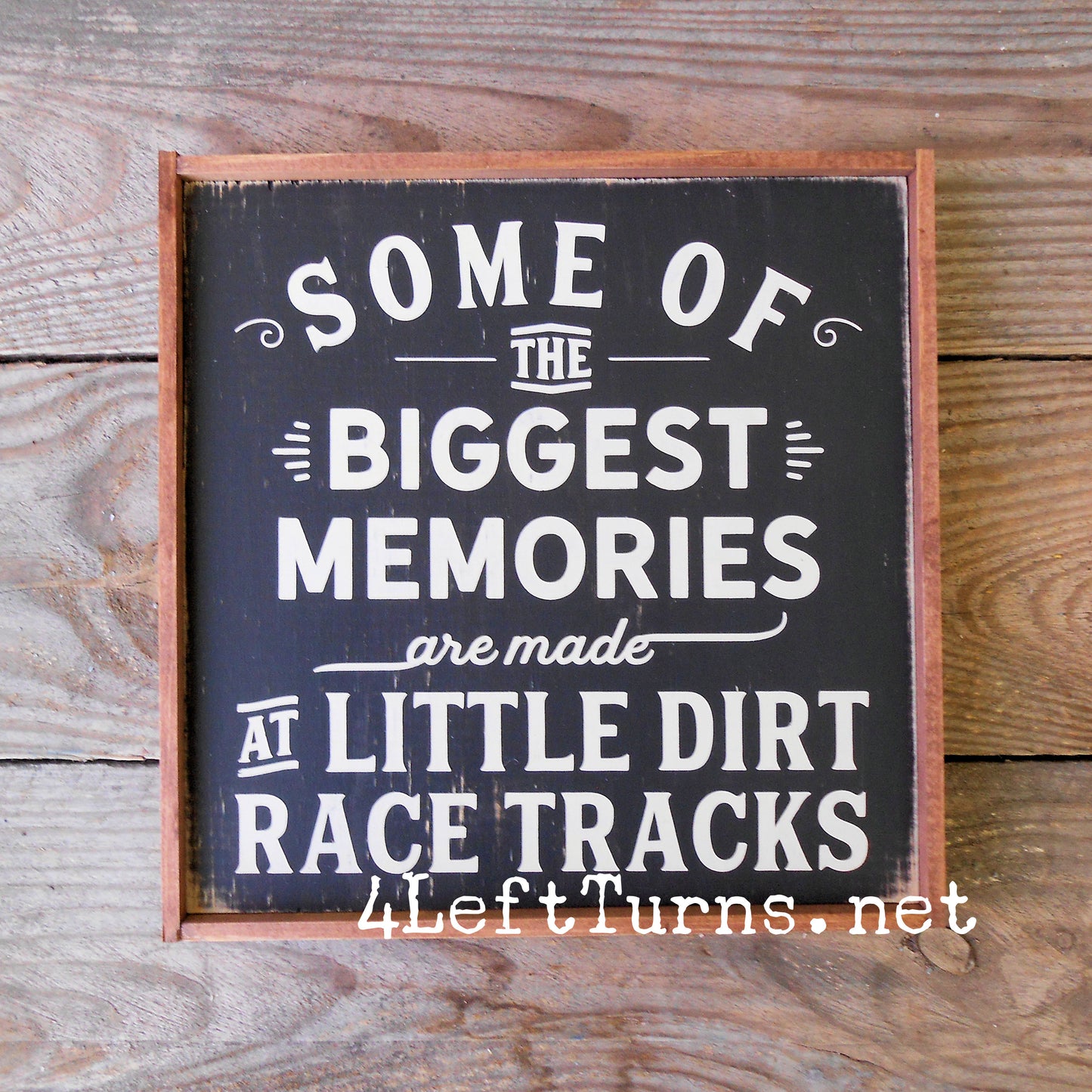 Little Dirt Tracks Painted Wood Sign