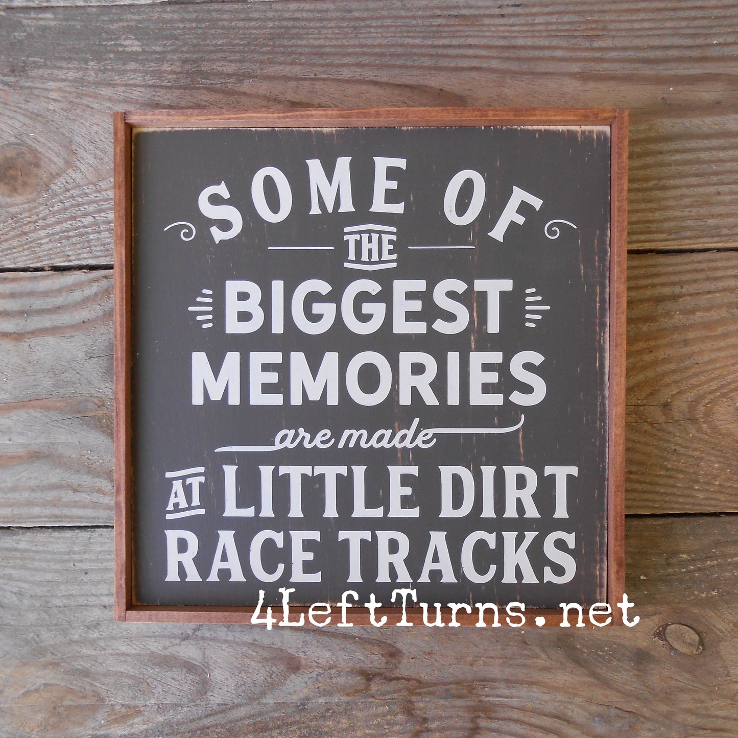 Little Dirt Tracks Painted Wood Sign