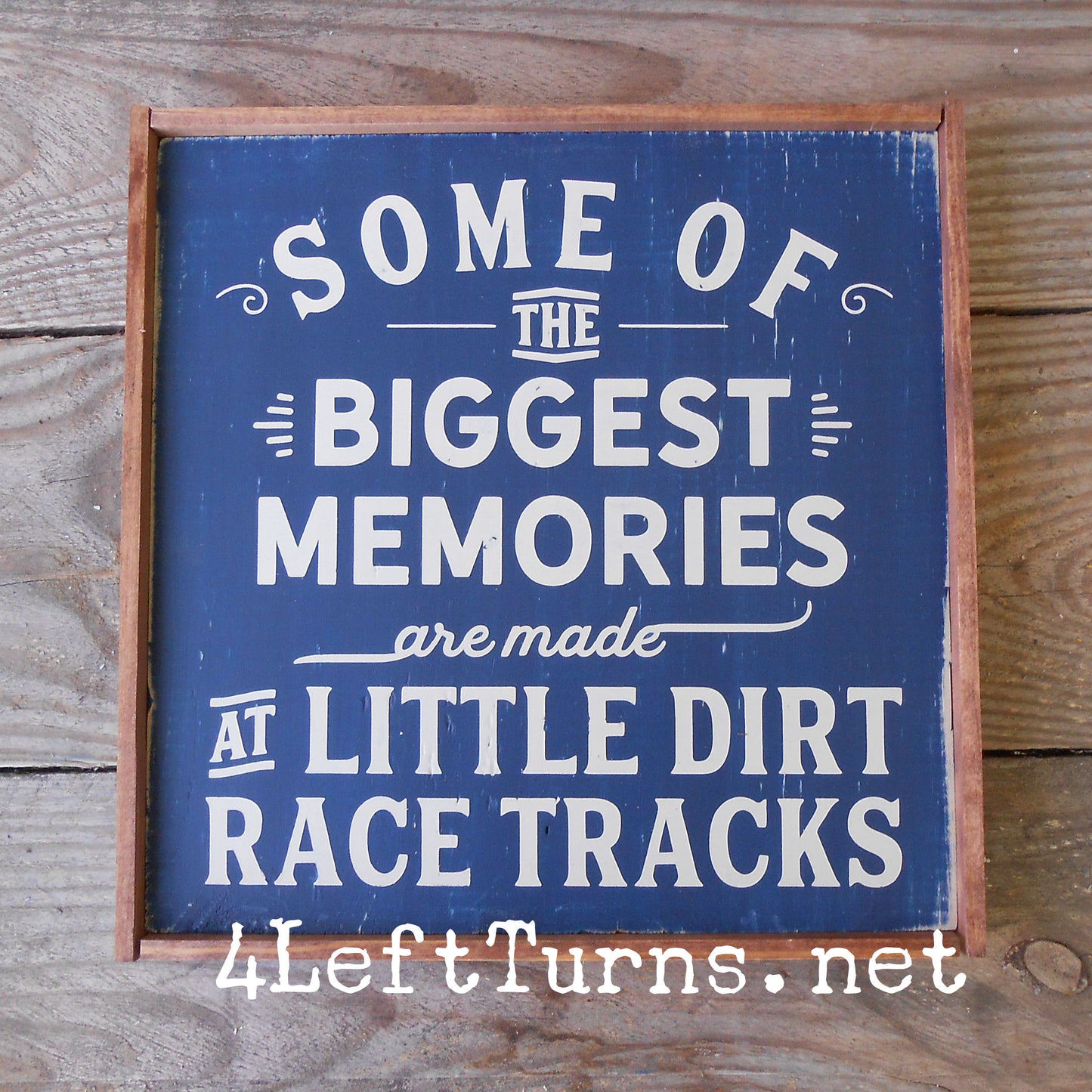 Little Dirt Tracks Painted Wood Sign