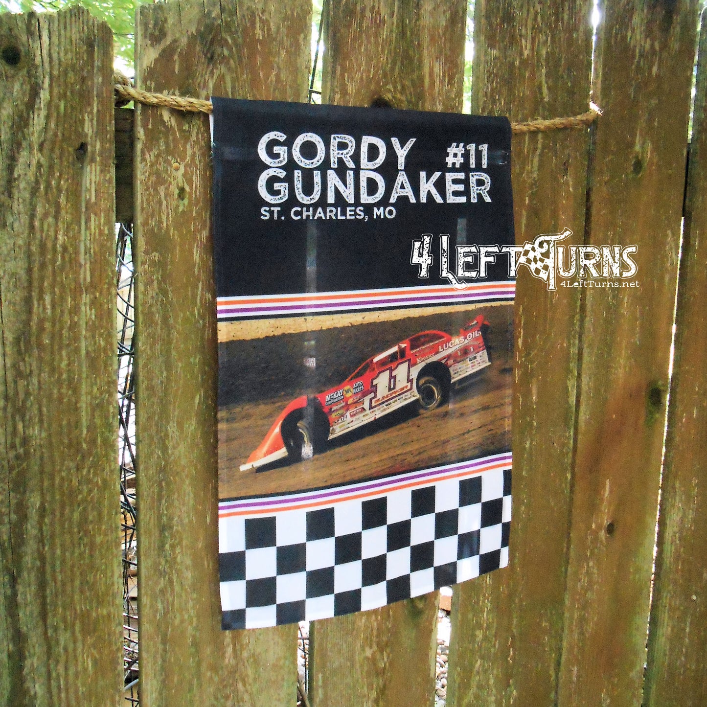 Custom Photo Personalized Racing Garden Flag