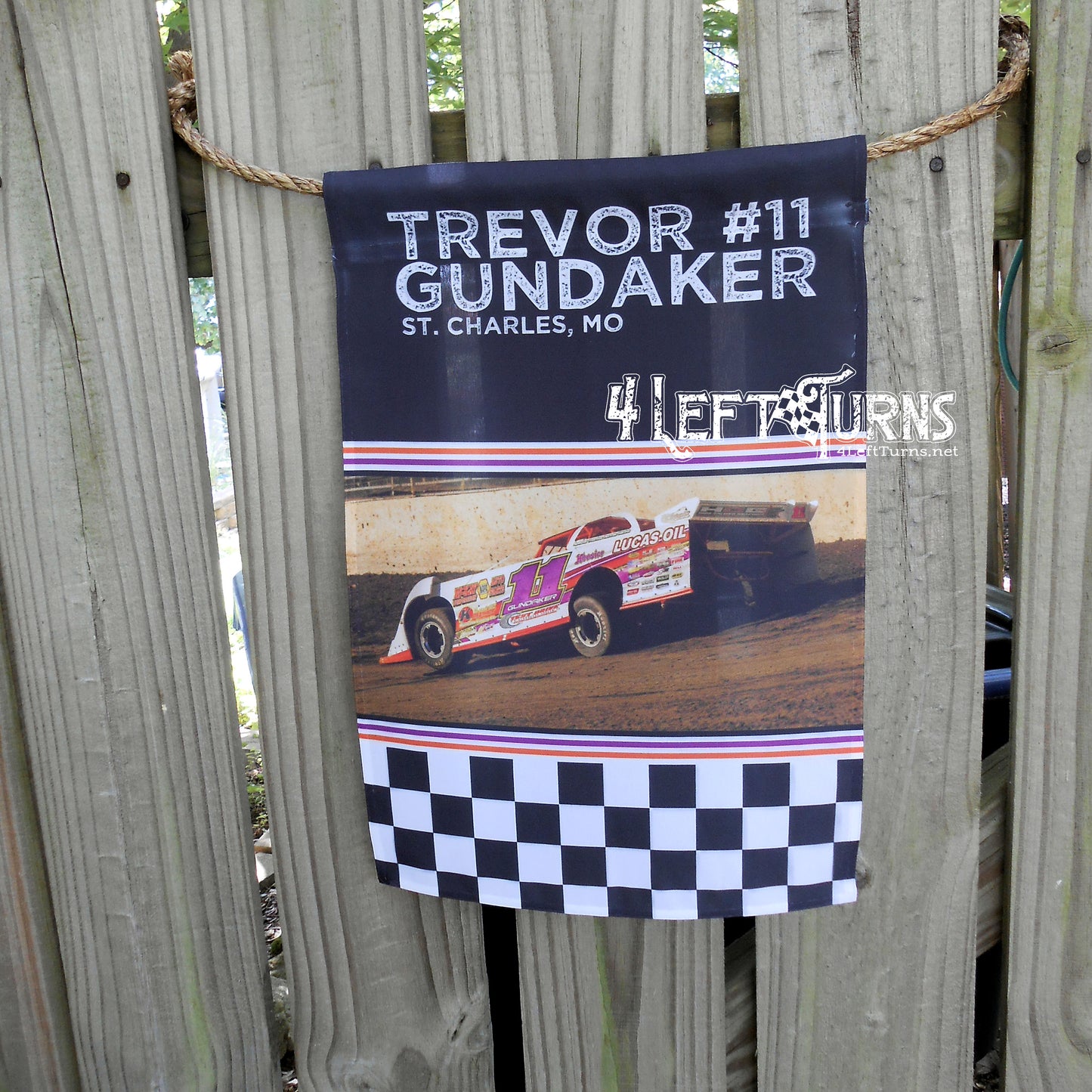 Custom Photo Personalized Racing Garden Flag