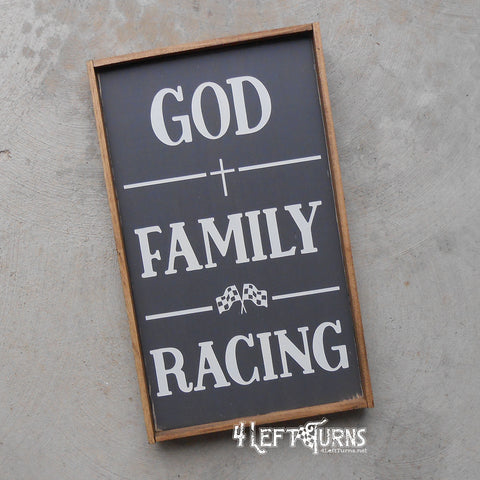 READY TO SHIP God, Family, Racing Painted Wood Signs