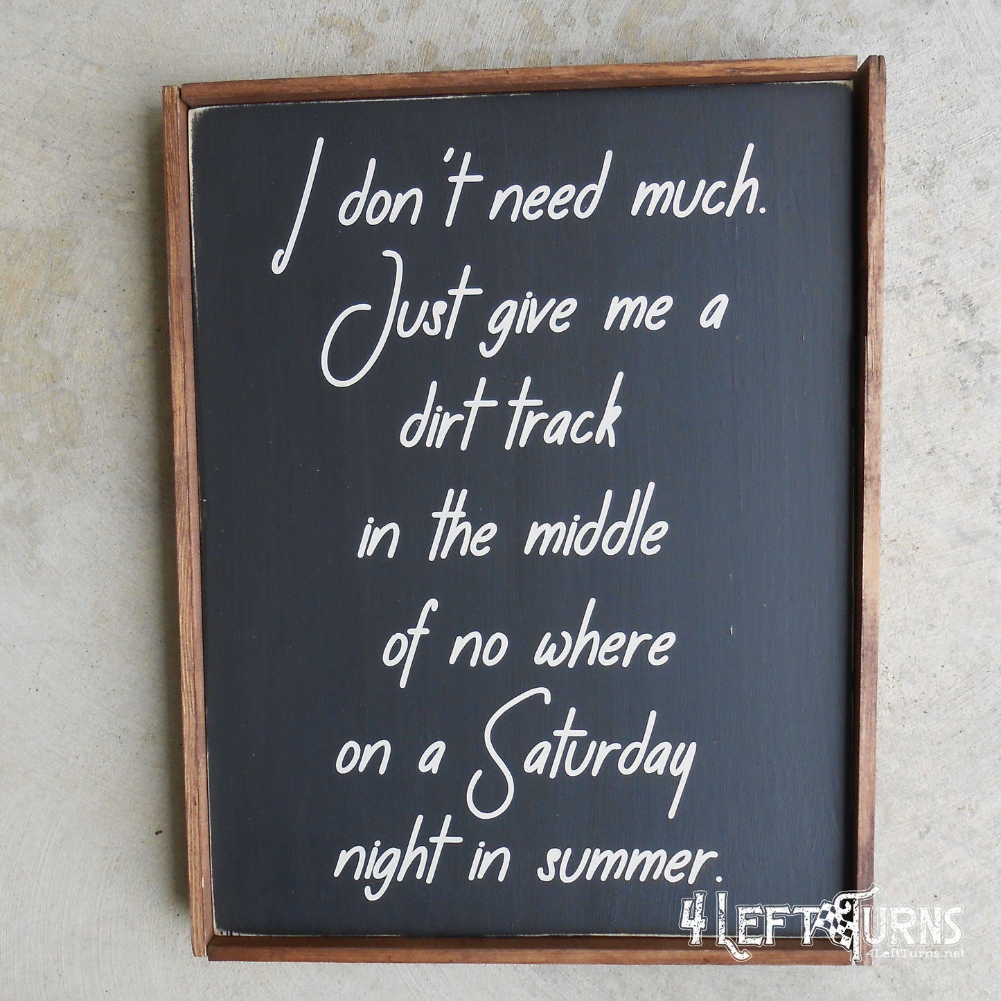Saturday Night in Summer Wood Sign