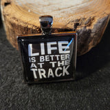 RTS Racing Themed Pendants Necklace Key Fob