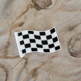 Checkered flag silicone bead.