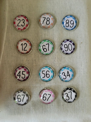 Full Color Custom Car Number Team Earrings