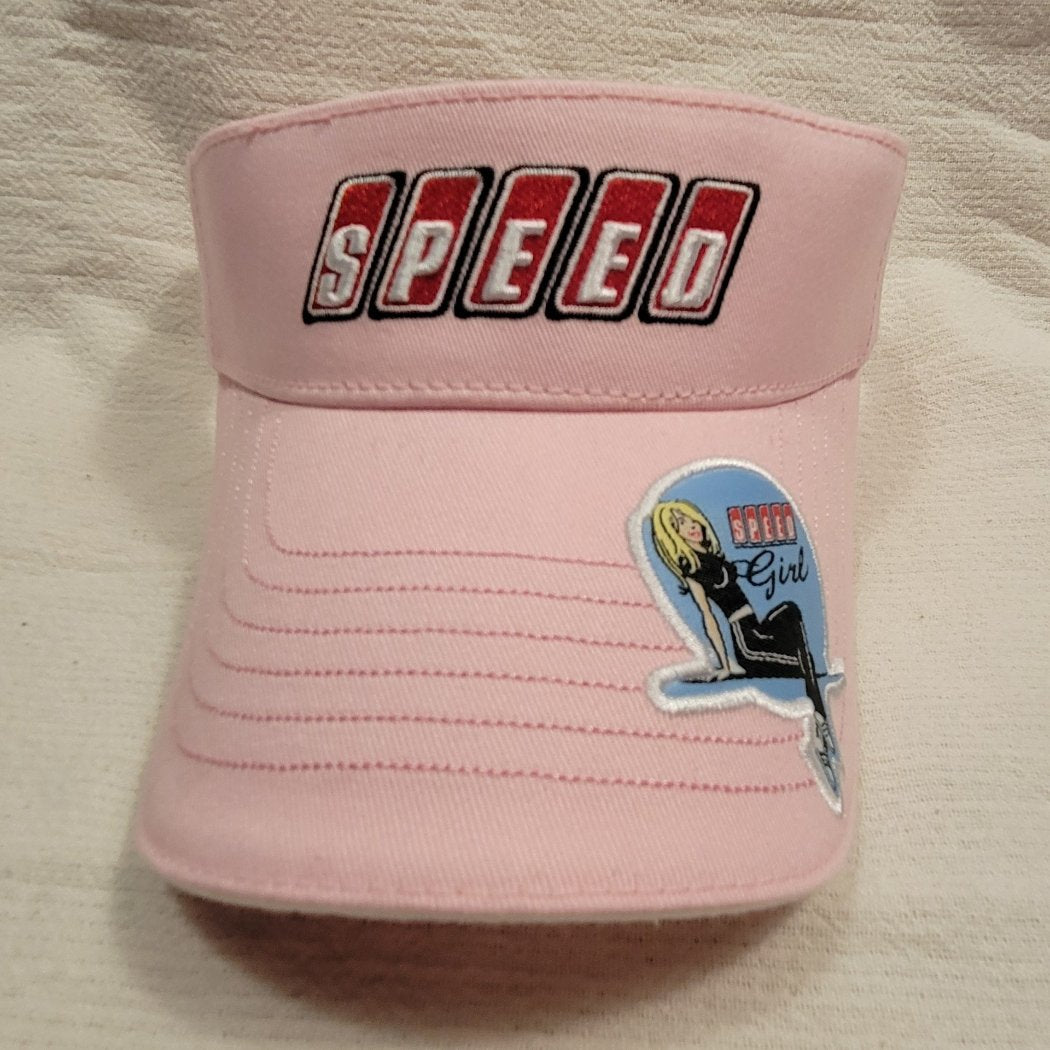 SPEED TV SPEED Girl pink visor available on 4LeftTurns.net