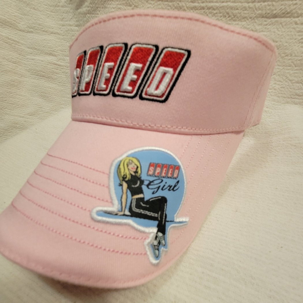 SPEED TV SPEED Girl pink visor available on 4LeftTurns.net