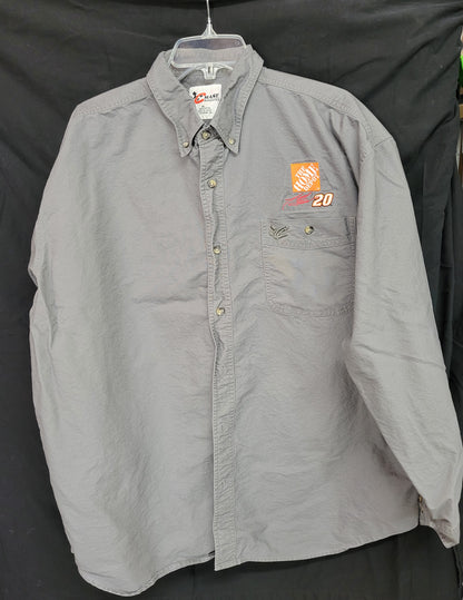 Vintage Tony Stewart Home Depot Racing Long-Sleeved Button Down Shirt
