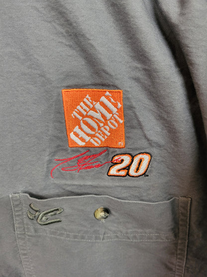 Vintage Tony Stewart Home Depot Racing Long-Sleeved Button Down Shirt